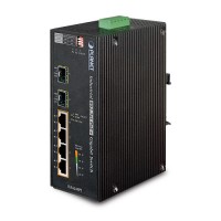 PLANET IGS-624HPT Industrial 4-Port 10/100/1000T 802.3at PoE+ w/ 2-Port 100/1000X SFP Ethernet Switch